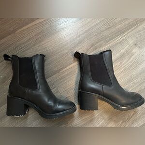 Call It Spring foam footbed Black Chunky Heel Ankle Boots